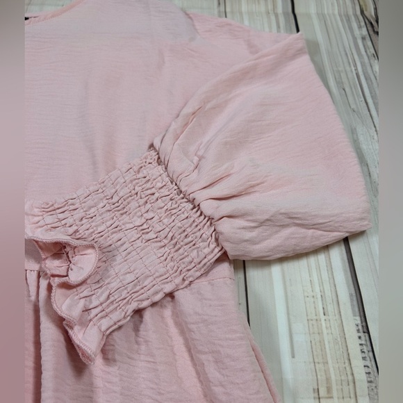 - Dokotoo Adorable Pink Women's Dress. Long Sleeves- Cinched at the Wrist.… - Picture 5 of 9